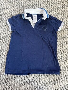 Jacadi Navy Polo with White Trim
